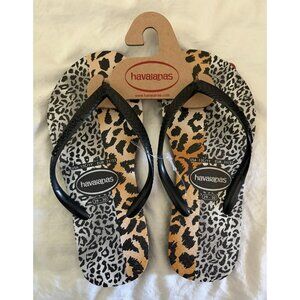 Havaianas Animal Print Flip Flop kids Sz 13C/1Y